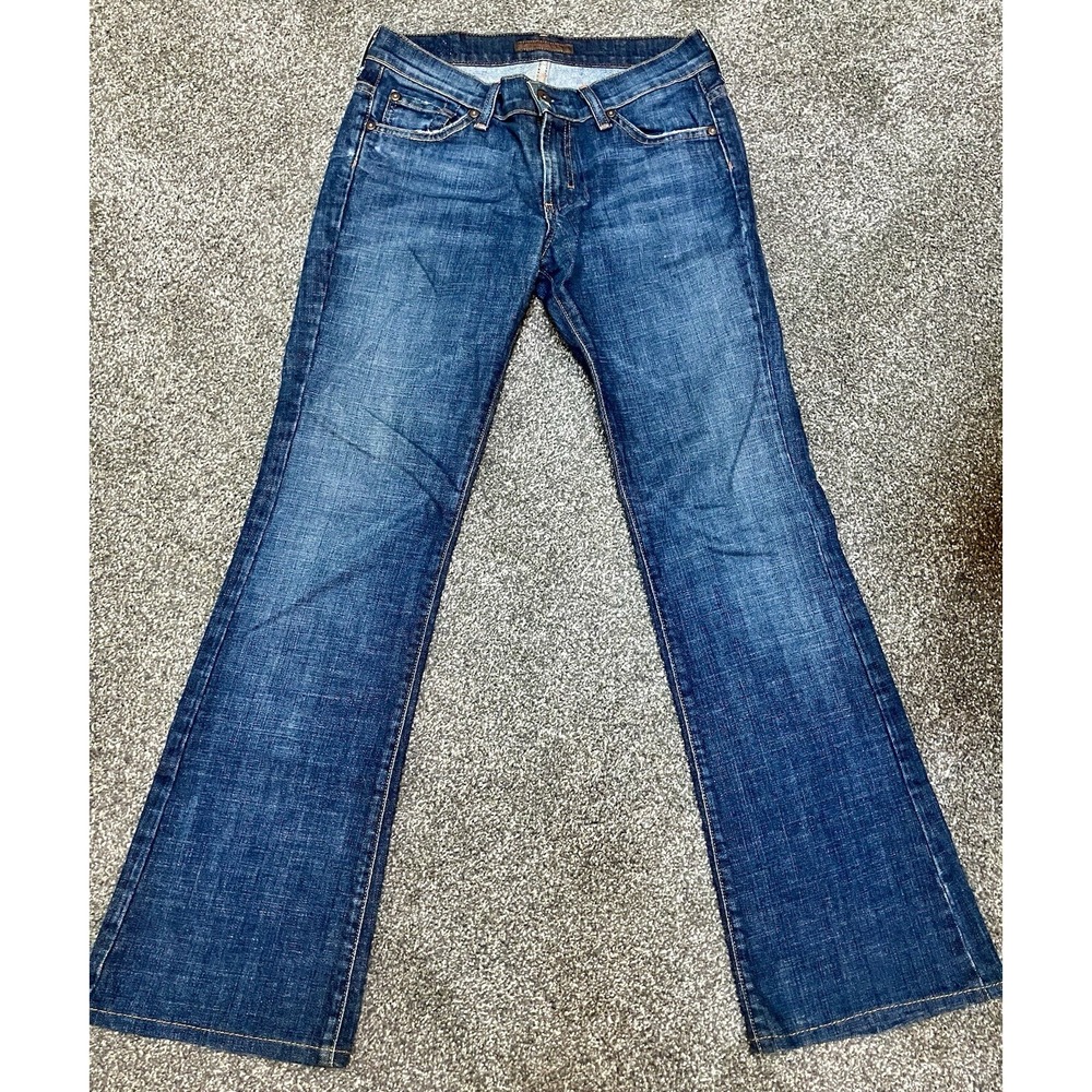 James Cured By Seun Jeans Womens 26 TITAN Blue Flare Stretch USA Made‎ 30x29